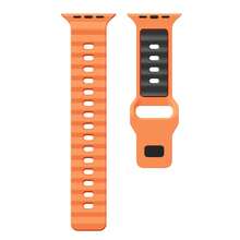 1pc Two Tone Sports Silicone Watch Strap Compatible With Apple Watch Ultra 3/2 49mm Series 11/10/9/8/7/6/5 SE 42/44/45/46mm Replacement Wrist Band - 42/44/45/46/49mm - View 17