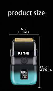 2Pcs Kemei Professional Hair Clipper And Shaver Set KM-1819/KM-T420, Men's Grooming Kit With LCD Digital Display, Cordless Haircut Machine With Guide Combs, USB Rechargeable, Ideal Gift For Men - View 7