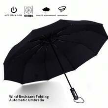Double Wind Resistant Strong Automatic Open&Close Folding Canopy 10 Rib Umbrella - Multicolor - View 9