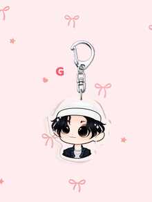 1pc/8pcs Acrylic Keychain,Cute Q Version Chibi Member Cartoon Key Ring,Bag Charm,Halloween Holiday Gift For Fans - Multicolor - View 13