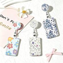 1 Set (Badge Clip + Lanyard + Card Holder) Blue Butterfly ID Badge Clip, Retractable Badge Reel With Card Holder, Detachable Lanyard, Teacher ID Card Holder Protective Sleeve, Suitable For Doctors, Nurses, Interns, Office Workers, Office Gift - Versatile - View 11