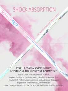 SALYWEE Full Carbon Fiber Badminton Racket | 4U 28lbs Tension | Unstrung 80±5g | Professional Training Rackets - Multicolor - View 7