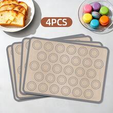 1pc/2pcs/4pcs Macaron Silicone Baking Mat Set, Reusable Non-Stick Baking Mat, Heat-Resistant Silicone Oven Liner, Pastry & Cookie Baking Mat, Perfect For Macarons, Cookies, Pastries, Cakes And Bread, Back To School, Christmas, Thanksgiving - View 13