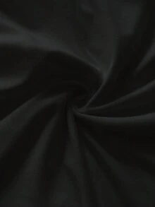 Mystra 纯色时尚百搭休闲舒适V领交叉性感长袖T恤上衣，女士黑色春季款 - 黑色 - 查看 5