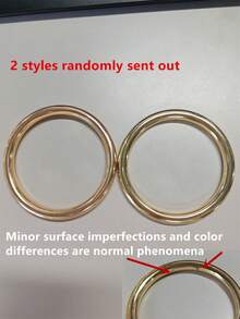 4pcs/Set Gelang Resin Biru & Emas Vintage, Kombinasi Gelang Tie Dye, Cocok untuk Pemakaian Sehari-hari, Hadiah - MultiWarna - View 4