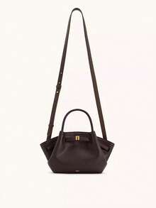 Handbag With Delicate Texture And Buckle Belt Decoration, Wing-Shaped Side Expansion, 3-In-1 Handheld/Shoulder/Crossbody, Magnetic Closure, Commuter Luxury Minimalist Elegant Style, Suitable For Daily Commute, Business, Dating And Travel, Designed For Urban Professional Women, Versatile Fashion Piece - Coffee - View 6