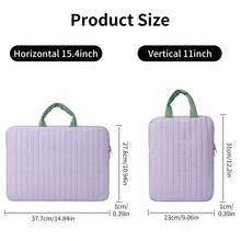11-15.4 Inch Laptop Sleeve, Compatible With Air 13.3/Air15.3 10th Gen 11th Gen 10.9 7th Gen 8th Gen 9th Gen, Quilted Protective Case With Handle - View 8