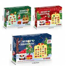 2026 Christmas Advent Calendar Building Block Set, Suitable For Christmas Model Building Micro Particle Block Kit, Christmas Party Gift, Suitable For Children 6 Years And Above - Multicolor - View 3