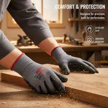 JOISIV 22 Pairs Unisex Nylon Work Gloves, Microfoam Coated Safety Gloves, Touchscreen Compatible, Strong Grip, Breathable & Comfortable, Durable Protection, Suitable For Gardening, Construction, Warehouse, Auto Repair And Outdoor Work - 22Pairs - View 9