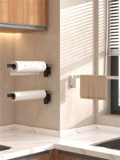 Kitchen Sink Organizer Rack Wall-Mounted Rotating Storage Rack Dishcloth Holder Towel Rack Sink Draining Rack No-Drill Bathroom Towel Bar Suitable For Home Kitchen And Bathroom Kitchen Supplies Kitchen Accessories Kitchen Tools
