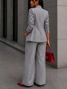 Women Suit Sets - Light Grey - View 3