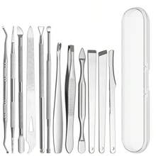 12-Piece Foot Care Set - Portable Home Use Professional Pedicure Salon Foot Trimming Tools - Nail Care Supplies - Nail Files - Silver - View 1