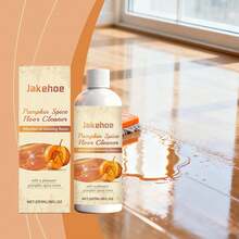 jakehoe Limpador de suelos multifuncional, especia de calabaza, eficaz para limpiar y eliminar manchas, aroma duradero, aclara el suelo sin dañar la pintura, se seca rápidamente, libre de residuos, ecológico, para diversos tipos de suelos de madera, limpiadores de pisos, robot de barrido y lavado - Líquido - Ver 2