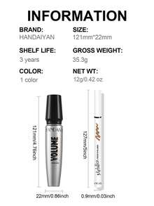 HANDAIYAN Waterproof Volumizing Curling Mascara With Eyeliner, 24-Hour Smudge-Proof Long-Lasting Clump-Free, Suitable For Daily, Party, Halloween Makeup - View 5
