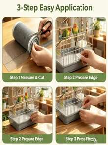 1 Roll Bird Cage Self-Adhesive Anti-Splatter Mesh Tape, Parrot Cage Feed-Proof Strip, Cage Edge Feed Guard Mesh, Customizable Cut, Chicken Wire Fence, Hardware Cloth Garden Plant Support, Welded Metal Chicken Wire Fence, Poultry Animal Cage Sieve Mesh, Garden Protection Mesh - Multicolor - View 8