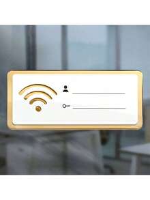 Durable Acrylic Wifi Password Sign - 1pc Plastic Door Mount Network Nameplate With Surface Mounting Option For Hotel & Home Use - A - View 7