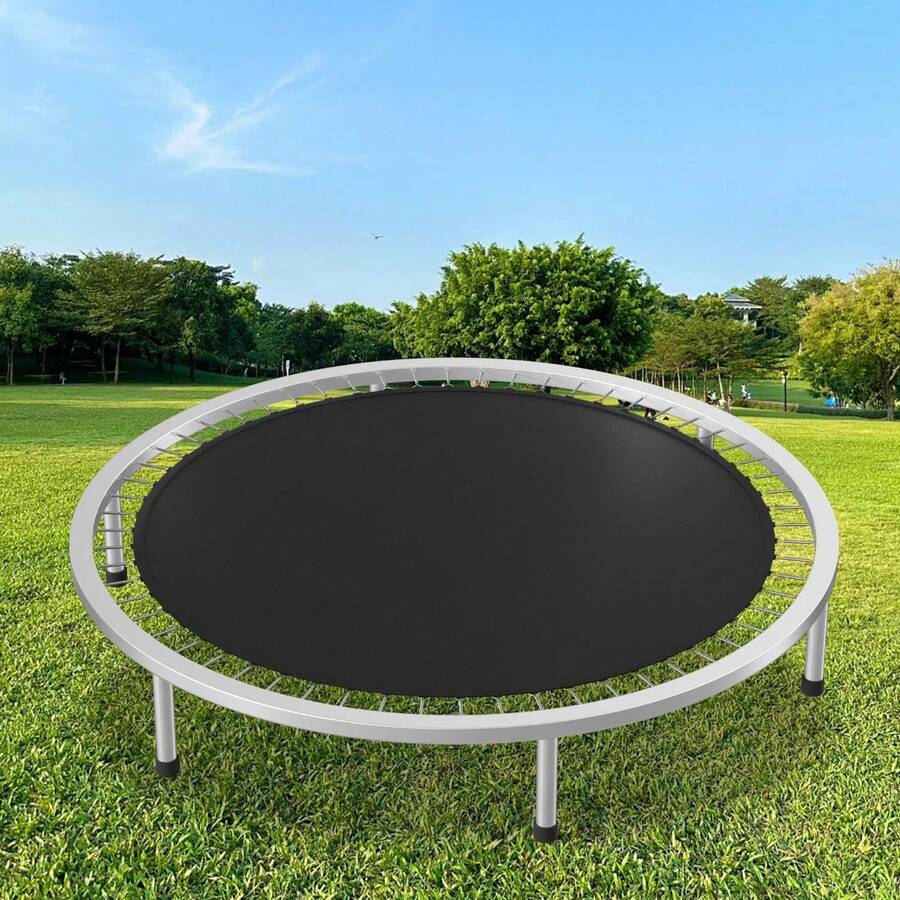 Black Replacement Trampoline Jumping Mat, Universal PP Bounce Mat With T‑Shaped Spring Puller Tool & V‑Hooks - 10FT - View 1