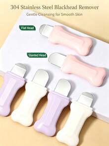 1 dụng cụ lấy mụn đầu đen, dụng cụ làm sạch lỗ chân lông mặt với lưỡi thép không gỉ, dụng cụ lấy mụn trứng cá thủ công cầm tay, dụng cụ chăm sóc da làm đẹp cho mũi và mặt, nhiều màu pastel, dụng cụ chăm sóc da lấy mụn đầu đen - Nhiều màu - Xem 4
