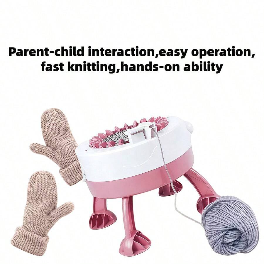 22 Needles Circular Knitting Machine Double Rotating Knitting Set DIY Scarf Hat Sweater Maker Parent-Child Handcraft Tool For Kids & Adults
