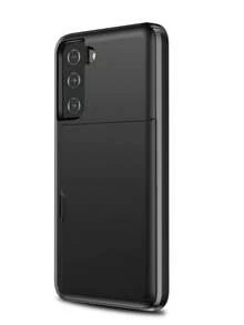 For Galaxy Case, Anti-Drop Two-In-One PC Card Case For Mobile Phone, Suitable Compatible With Apple 17 Promax 17 Pro 17e 16E 15 14 13 12 11 18 Models. 2-In-1 Shock-Proof Mobile Phone Protection Case, With Card Slot And Wallet-Style Design. - Black - View 95