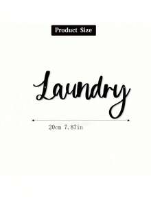 1pc Metal Wall Art Decor, Farmhouse Style Laundry Room Sign, Hanging Decoration - Suitable For Bathroom, Laundry Room, Elegant Room Decor - Black - View 14