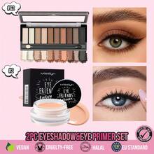 MISSLYN 2pcs Eye Makeup Kit, Must-Have Eyeshadow Shades,Eye Friends Forever Eye Primer, Waterproof Smudge-Proof Formula Boosts Color Payoff, Ideal For Back To School,Halloween Costume Looks, Everyday Commute - #Set1 - View 12