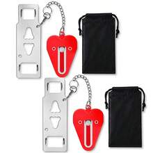 1/2 Set Stainless Steel Anti-Theft Door Lock, Door Protection Kit, Portable Door Security Tool, Suitable For Travel, Hotel, Home, Apartment, University - Door Lock - View 11