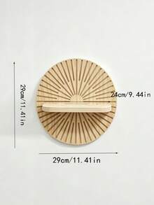 OBOVAY 2pcs Wooden Wall Mounted Bookshelf Set, Sunburst Pattern Wall Shelf, Bohemian Style DIY Handmade Wall Shelf, Wall Storage Rack, Room Decor, Bedroom Decor, Wall Decor, Home Decor, Office Decor, Kitchen Decor, Bathroom Decor, Wedding Decor, Suitable For Bedroom, Kitchen, Living Room, Bathroom, Office, Coffee Corner, Wedding, 1pc - Random Color/style - View 15