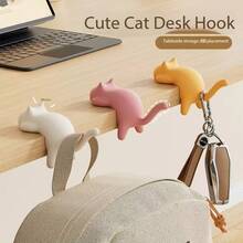 Cute Cat Desk Side Hook, Punch-Free Backpack Hanger For Office School Home Storage - Hook - View 10
