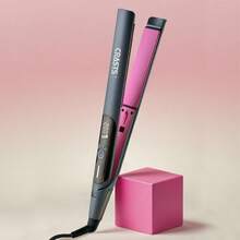 CRASTS Hair Straightener, 2‑In‑1 Flat Iron For Straight & Curly Hairstyles, Ceramic Plates With LCD Digital Display, Adjustable Temperature Professional Hair Styling Iron For Home Salon Use For Women Home Daily Hair Styling - Dark Grey - View 14