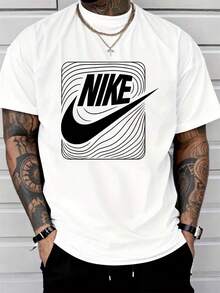 Men's Pure Cotton Short-Sleeve T-Shirt Casual Breathable Summer Everyday Basic Top Soft Comfortable Regular Fit Tee For Men - 白色 - 查看 9