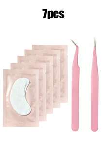 25pcs/17pcs/7pcs/3pcs/1pc Eyelash Extension Tool Set For Women, Lash Tweezers Set With Anti-Static Non-Slip Handle, Eyelash Isolation Pad, Individually Packaged Eye Patches, Eyelash Extension, Easy To Use, Eyelash Extension Patch Set, Eyelash Perm, Eyelash Tinting, Suitable For Professional Salon And Personal Use, Lower Eyelid Gel Pads, DIY Eyelash Extension Supplies - Multicolor - View 8