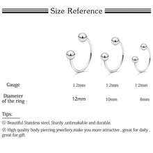 AVYRING Cartilage Helix Tragus Earrings Rings Studs Surgical Steel CZ 16G Curved Barbell Horseshoe Hoops Lip Labret Piercing Jewellery - Multicolor - View 3