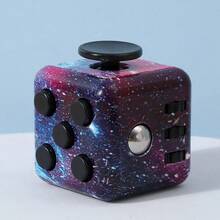 1 Set 6-Sided Starry Sky Multicolor Stress Relief Anti-Anxiety Handheld Fidget Toy, Suitable For ADHD Autism Sensory Training, Birthday Party Gift - A - View 10