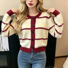 Women Sweaters - Red and White - View 4