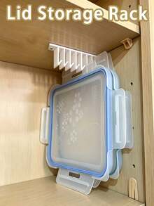 Pot Lid Storage Rack, Cabinet Door Organizer, Hanging Lid Holder For Kitchen Food Container Lids,Hanging Pot Lid Organizer Rack, Under‑Cabinet Lid Storage Holder, Space‑Saving Rack For Kitchen Container Pot Lids - Multicolor - View 2