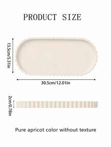 Large Capacity Bathroom Vanity Countertop Storage Tray, Decorative Silicone Wavy Edge Storage Tray, Cosmetic Storage Tray, Coffee Table Decor Tray, Can Store Detergent, Toiletries, Perfume And Candles Soap Dish - Multicolor - View 8