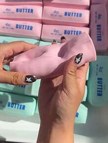 Simulated Butter Block ASMR Sound Toy Crispy Texture Calming Fidget Random Color Relaxing Finger Fidget Desk Decor Creative Soft Gel Ornament - Multicolor - View 2