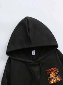 Plus Size Autumn/Winter Casual Sweatshirt, Ideal Clothing For Girls In Autumn/Winter Black - Black - View 3