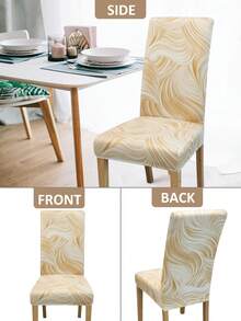 1/4/6PCS Detachable Elastic Chair Covers, Polyester Full Coverage Floral Bird Print Dining Chair Covers, Home Decor Hotel Banquet Restaurant Chair Protection Covers - Multicolor - View 4
