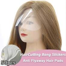 50pcs Professional Disposable Transparent Protection Forehead Haircut Guide Plates, Haircut Anti-Breakage Plates, Suitable For Cutting, Perming, And Coloring - Clear - View 4