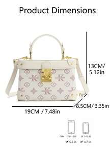 Carit & Koty 1pc Women's Handbag, PU Leather Crossbody Bag With Adjustable Shoulder Strap, Multiple Interior Compartments, Suitable For Daily Commute And Shopping - Multicolor - View 9