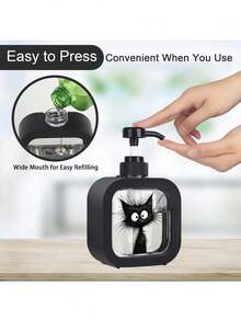 500ML Cartoon Cat/Pumpkin Transparent Travel Pump Dispenser Bottle, Aromatherapy Travel Bottle, Refillable Container, Halloween Gift/Christmas Gift - Multiple Styles - View 7