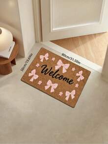 1pc Welcome Bowknot Entrance Doormat, Entryway Foot Mat, Home Hallway Doorway Rug, Home Decor, Door Mat, Small Carpet, Welcome Mat, Rug, Floor Mat, Outdoor Doormat, Kitchen Rug, Home Decor - Multicolor - View 13