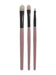 3pcs Tongue-Shaped Concealer Brush Set, Large/Medium/Small Local Detail Foundation Brush, Highlighter Brush, Lightweight & Adherent, Non-Absorbent Makeup Tool - Multicolor - View 8
