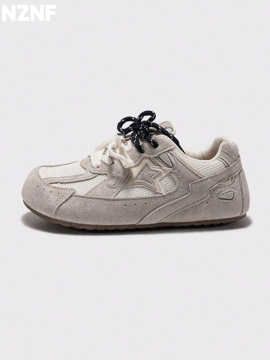 NZNF Premium Flat German Training Shoes For Women, New Autumn Versatile Sneakers To Match Skirts - Beige - View 1