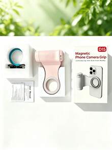 UEGOGO Dudukan Kamera Smartphone dengan Lampu LED, Cocok untuk Siaran Langsung dan Video, Kontrol Jarak Jauh Nirkabel Magnetik yang Dapat Dilepas, Desain Berputar 360°, Pencahayaan Otomatis, Nyaman untuk Selfie - Berwarna merah muda - View 1