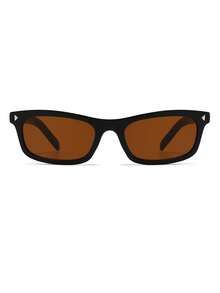 1 Pair Men's Black Retro Cat Eye Small Frame Outfit Personalized Street Style Travel Fashion Glasses - Black - View 3