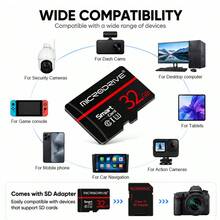高速 TF Micro SD 閃存記憶卡 8GB 16GB 32GB 64GB 128GB Microdrive 儲存卡，附 SD 轉接卡，相容於運動攝影機、行車記錄器、手機 - 查看 4