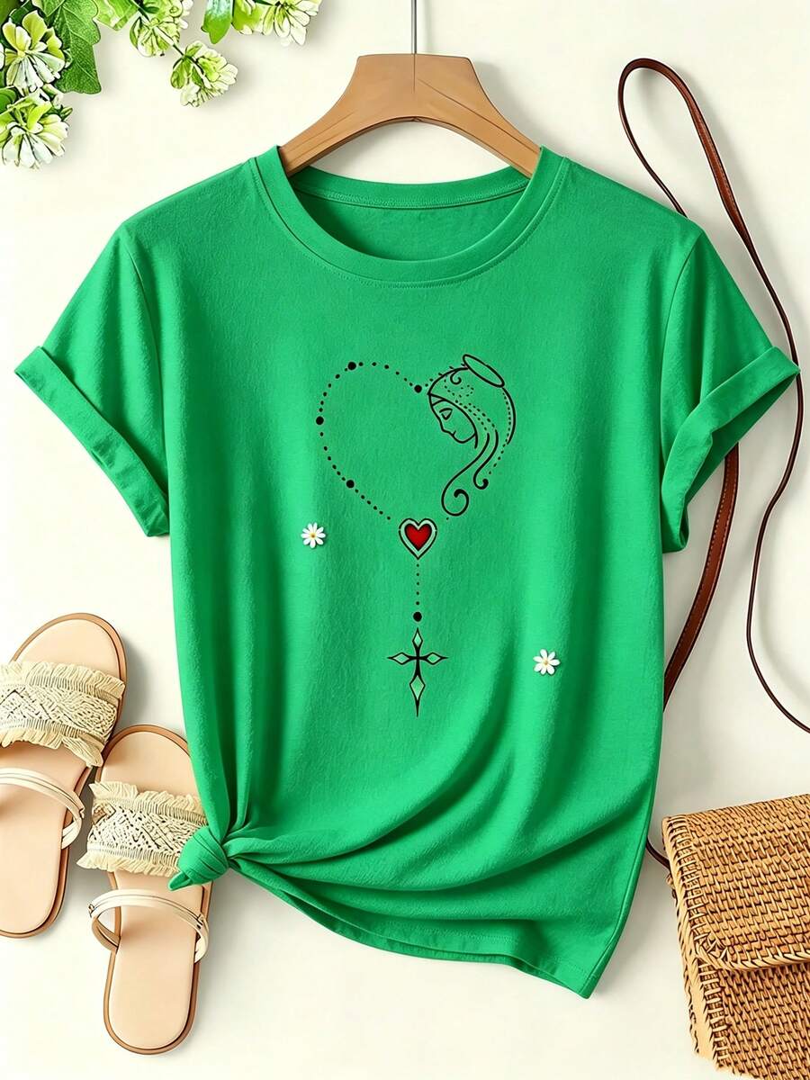 Women T-Shirts - Green - View 1